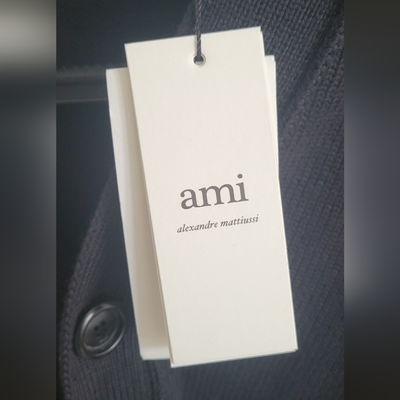 AMI ALEXANDRE MATTIUSSI-Black Ami de Cœur Cardigan - Picture 4 of 8